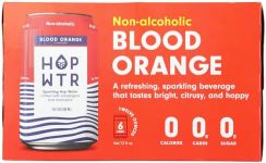 HOP WTR Blood Orange Flavored Sparkling Water, 6 Pack, Sugar Free, Non Alcoholic, 72 Fluid Ounces (Pack Of 4)