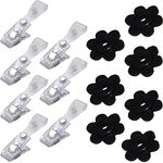 OZ Garden Flag Rubber Stopper and Anti-Wind Plastic Clips (7, Black+White)