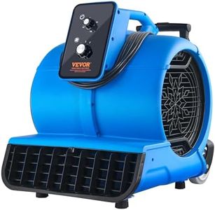 VEVOR Air Mover, 1 HP 4000 CFM Carpet Dryer for Cooling and Ventilating, Portable Floor Blower Fan with 3 Blowing Angles and Time Function, for Janitorial, Home, Commercial Use