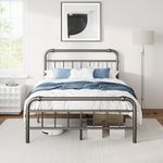 RestVille 14 INCH Queen Size Platform Metal Bed Frame with Headboard & Footboard No Box Spring Needed