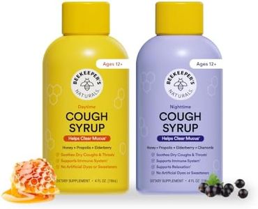 Beekeeper's Naturals Honey Cough Syrup for Adults, Day & Night Value Pack