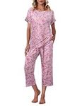 Ekouaer Women's Pajamas Short Sleev