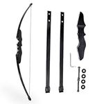 XJYMCOM Archery Bow 54" 40 lbs Split Straight Draw Bow Entertainment Entry Bow and Arrow Forward Curved Bow for Beginner Hunting Shooting Practice