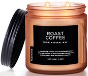 M&SENSE Coffee Candles Scented Strong, 2 Wick Jar Candle 11.6oz, 70 Hours Burning Time, Organic Natural Soy Wax Candle for Bedroom Kitchen Home Decor, Housewarming Gift for Men and Women