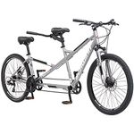 Schwinn Twinn Tandem Bike, 21 speeds, 26-inch Wheels, Unisex, Grey, Medium