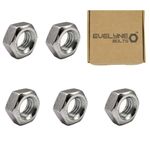 M4 (4mm) Steel Hex Nuts - Standard Thread - Pack of 5