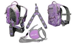 MDXONE Kids Snowboard Ski harness Trainer with retractable leash and Absorb bungees and removable seat harness (Lavender)