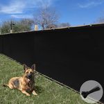 E&K Sunrise 4' x 25' Black Fence Privacy Screen, Commercial Outdoor Backyard Shade Windscreen Mesh Fabric 90% Blockage 3 Years Warranty (Customized Set of 1