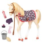 Our Generation – Baby Horse Toy – Grooming Set – 18-inch Doll Accessories – Pretend Play – Toys For Kids Ages 3 & Up – Palomino Foal