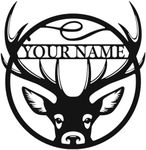 Deer Custom Name Sign,Personalized Deer Decor,Deer Head Wall Mount,Deer Wall Decor,Christmas Wall Decor,Custom Christmas Ornament,Antler Decor,Hunting Decor,Metal Wall Art,Country Wall Decor