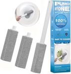 3 Packs Pumice Cleaning Stone with Extra Long Handle, Pumice Stone for Toilet Bowl Clean for Cleaning Toilets, Bathtubs, Grills, Swimming Pools, Sinks