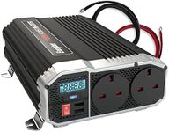 Energizer 1100 Watts Power Inverter 12V to 230V / 240V, Modified Sine Wave Car Inverter, Dual 230 Volts/ 240 Volts, UK/British AC Outlets, DC to AC Converter with Installation Kit - SGS CE Approved