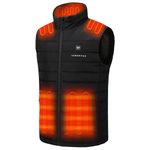 Venustas Men's Heated Vest with Battery Pack 7.4V, Ultra-thin Carbon Fiber, Suitable for Winter Outdoor Hunting Skiing