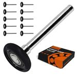 OZHOMY 10pcs Garage Door Rollers Wheel 6200RS Bearing Ultra Quiet Nylon Door Rollers and 4" stem Rotate Quiet and Durable Reuse More Than 100,000 Cycles (Black)