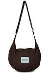 Your Cozy Women's Sling Crossbody Bags Large Shoulder Shopping Hobo Bag Handbag Top Zip Bags Handmade Messenger Bag (Chocolate)