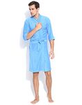 Sand Dune Men's Cotton Bathrobe (Blue, XL)