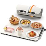Food Warming Mat, iTRUSOU Electric Warming Tray Full Surface Heating to Keep Food Warm or Thawing, Versatile Food Warmer with 3 Temperature Setting for Parties Buffets Gatherings Holidays (White)