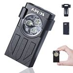 APLOS L01 1100 Lumens Rechargeable Mini EDC Torch, Magnetic Base & Clip, Bright Pocket Torch for Outdoor, Emergencies, Powered by Built-in Battery, Type-C Charging (Black)