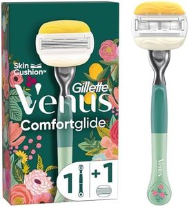 Gillette Venus + Rifle Paper Co. ComfortGlide Rasoir Pour Femme Avec Les Motifs Floraux, 1 Manche Durable, 1 Recharge, 5 Lames Affutées Avec Un Ruban Hydratant, Rasage De Près Pour Une Peau Douce
