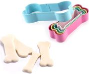 Dog Bone Cookie Cutter Shapes Set Stainless Steel Bone Shaped Cookie Molds, 5 Counts