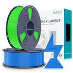 SUNLU High Speed PLA Filament 1.75mm, 30mm/s - 600mm/s Print Range, High Flow Speedy 3D Printer PLA Filament, Designed for Fast Printing, Good for Fast Printing, 1KG*2 Rolls Blue+Green