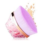 Gleva Foundation Makeup Brush, Kabuki Hexagon Face Blush Liquid Powder Foundation Brush for Blending Liquid, Cream or Flawless Powder Cosmetics (CRYSTAL PURPLE)