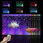 cuzile Fish Tank Light Waterproof Aquarium Lights Remote Control 5050 LED Color Changing 30cm 12inch Air Bubble lights with 24key controller for Fresh and Saltwater Aquarium