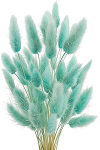 Uieke 240 Pcs Bunny Tails Dried Flowers, 17’’ Dried Lagurus Ovatus, Dried Foxtail Grass for Flower Arrangements Wedding Centerpieces Home Boho Baby Shower Party Decorations (Teal Blue)