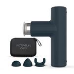 UltraCare PRO Ultragun Pro Massage Gun With Unique Metal Head For Oil Massage&3 Soft Silicone Heads, Ultra Compact Lightweight, Heatless Performance, Premium Carrying Case With 18 Months Warranty