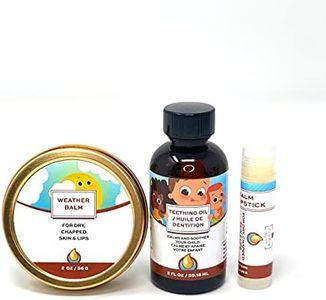 Punkin Butt Teething Oil and Weather Balm Set - Fight Teething Pain and Dry Chapped Skin from Drool Rash