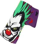 Big Crazy Golf Headcovers, Blade Putter Cover, Putter Cover with PU Leather, Waterproof Putter Cover Blade, Golf Head Covers, Putter Headcover, Magnetic Putter Cover Golf Gift(Joker Putter)