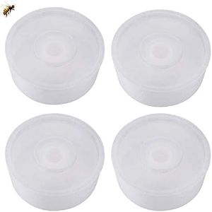 4 PCS Rapid Round Bee Feeder Beehive Top Feeder Bee Hive Top Plastic Bee Water Feeder Bee Drinking Equipment