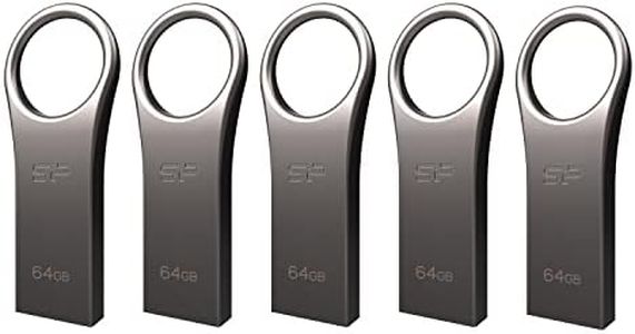Silicon Power 64GB 5 Pack USB 3.0/3.2 Gen1 USB Flash Drive Jewel J80