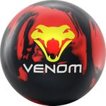 Motiv Lethal Venom Bowling Ball- Black/Red 15lbs