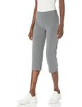 Danskin Women's Everyday Basic Capri, Charcoal Grey Heather, Medium