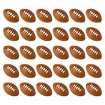 30pcs Mini Football Sports Stress Ball, 2.17x1.38inch Mini Foam Sports Ball Mini Rugby Stress Balls for Children Adults School Carnival Reward (Brown and White)