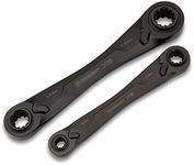 Crescent 2 Piece X6™ 4-in-1 Black Oxide Spline Ratcheting Metric Wrench Set - CX6DBM2