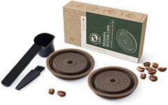 Refillable Vertuo Coffee Capsules DISCS Reusable filters Refillable Coffee PodS for VERTUOLINE & VERTUO capsules, compatible with VERTUOLINE & VERTUO pods (2)