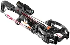 Barnett Raptor BCX Crossbow - Tactical Crossbow with Veil Tac Black Camo, Ultra Compact and Fast 425fps, Step Through Riser, Fold Down Palm Rest, Adjustable Butt Stock, Cycloptic-X Scope