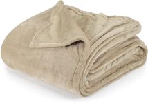 Utopia Bedding Camel Fleece Blanket Queen Size Lightweight Fuzzy Soft Anti-Static Microfiber Bed Blanket (90x90 Inch)