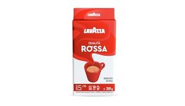 Lavazza Qualita Rossa Ground Coffee Blend Bag, Espresso Medium Roast, 250g Brick - Perfect for Coffee, Lattes, Cappuccino, and More