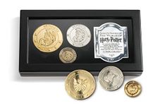 The Noble Collection The Gringotts Coin Collection Collectible Coin Set - Includes All 3 Coins of Gringotts Bank - The Galleon, The Sickle & The Knut in Coin Case Box