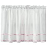 LORRAINE HOME FASHIONS, Pink Daisy Mae Window Curtain Tier Pair, 56" x 36"