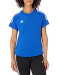 adidas Women's Hi Low Jersey Short Sleeve, Team Royal Blue/White, S