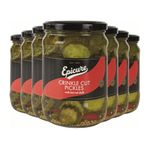 Epicure Crinkle Cut Pickles with Chilli, Great Taste Award Winner 2022, 530 g (Pack of 6)