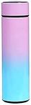 QiCheng&LYS 500ML Travel Mug, Flask with Temperature Display Vacuum Cup with Flask 304 Stainless Steel,Insulation Cup, Double Walled Vacuum for Heat and Cold Water (Pink Gradient)