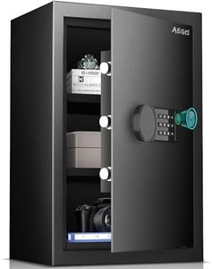 AEGIS Biometric Gun Safe with Silent Mode, 3.7 Cubic Feet Large Quick Access Security Safe with Fingerprint Scanner Money Safe Lock Box for Home Office Hotel