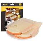 Anstore 12PCS Reusable Toaster Bags, Non-Stick Sandwich Toast Bags, Heat Resistant Toastie Bags Over 600 Uses Toasty Toastabags Pockets Perfect for Sandwich Pizza Panini Bread Snack