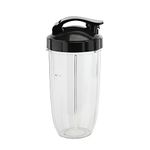 kuvings Plastic Spare Tall Jar With On-The-Go Lid For Kuvings Nutri Blender Pro 1000 Watts, Mixer/Blender/Smoothie Maker, Transparent