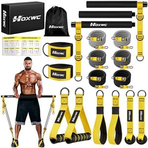 HOXWC Pilates Bar, Pilates Bar Kit with Resistance Bands Heavy Duty, Home Gym Professional Pilates Workout Equipment for Men, for Legs, Waist Back, Arm, Abs, Chest, Shoulders Muscle Strength Training